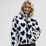 Bonnie - Reversible Heart Print Coat